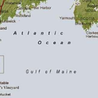 Map of Gulf of Maine